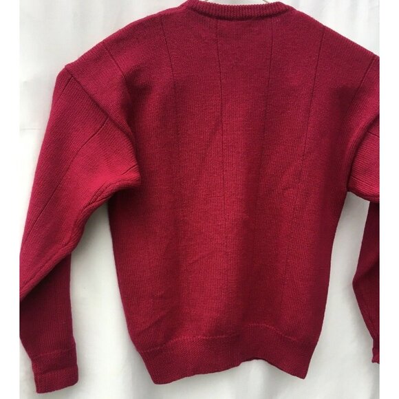 Gant The Rugger Men's Sweater 100% Wool Crew Neck Purple Retail $200 VTG Size L - Picture 3 of 10